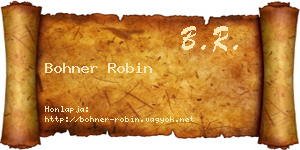 Bohner Robin névjegykártya